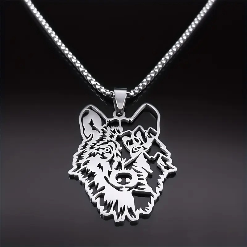 Stoere RVS Heren Ketting met Wolvenkop Hanger - Afbeelding 4